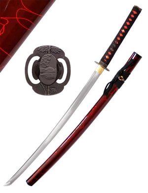 katana japonais rouge tranchant