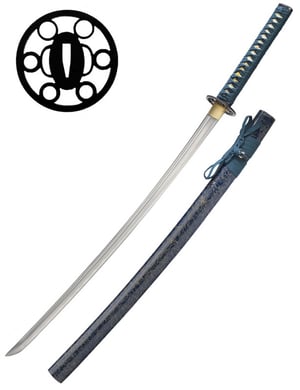 katana japonais bleu tranchant