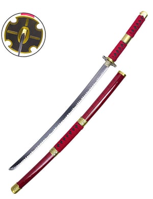Katana one piece zoro rouge