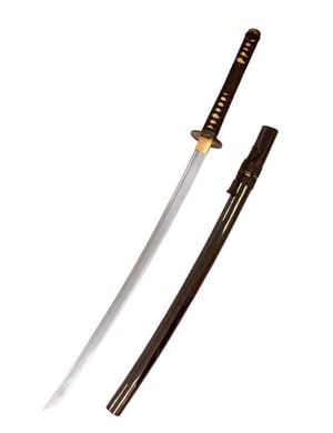 Katana « Kurikara Fudo », lame damas aiguisée