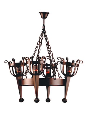 lustre fer forgé mediaval