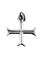 Croix templiere pendentif argent véritable