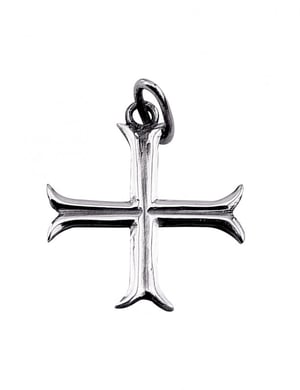 Croix templiere pendentif argent véritable