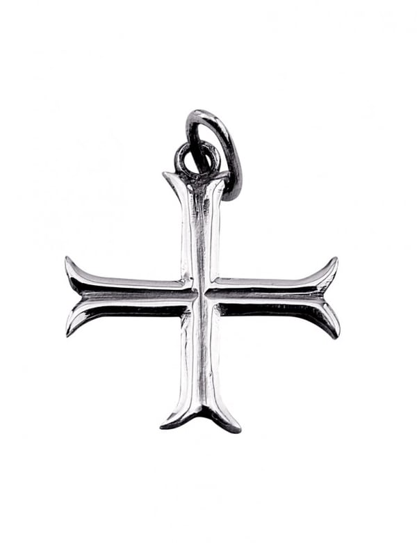 Croix templiere pendentif argent véritable