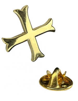 Pin's doré de la croix templière