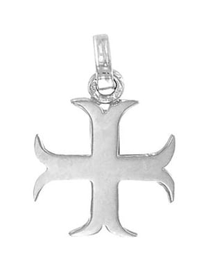 Pendentif croix de Templier en argent (21 mm)