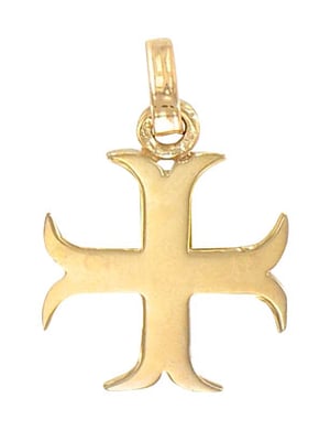 Pendentif croix de Templier en or (25 mm)