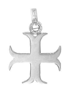 Pendentif croix de Templier en argent (25 mm)