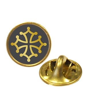 Pin's doré Croix occitane