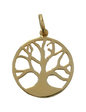 Pendentif arbre de vie plaqué or