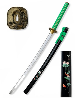 katana tranchant vert