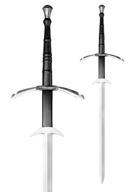 grande épée à deux mains, épée Bidenhänder, épée Gassenhauer, épée médiévale de combat, épée de guerre, épée historique acier carbone, épée Landsknecht, réplique épée à deux mains, épée pour reconstitution, arme médiévale lourde.