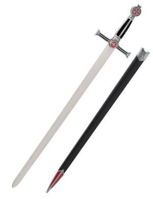 épée templiere croix rouge courte