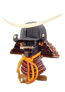 Casque de samouraï, kabuto japonais, Date Masamune, réplique historique, mempo samouraï, armure japonaise, décoration médiévale japonaise, cosplay samouraï, casque de guerre féodal, Hanwei kabuto