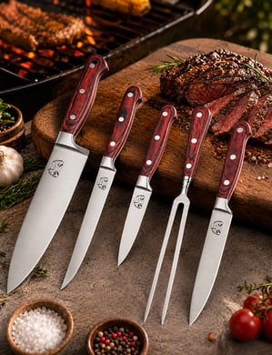 set couteau pro barbecue