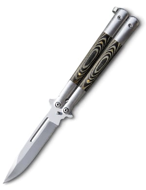 couteau papillon, couteau balisong, balisong inox, couteau papillon bois, couteau pliant papillo