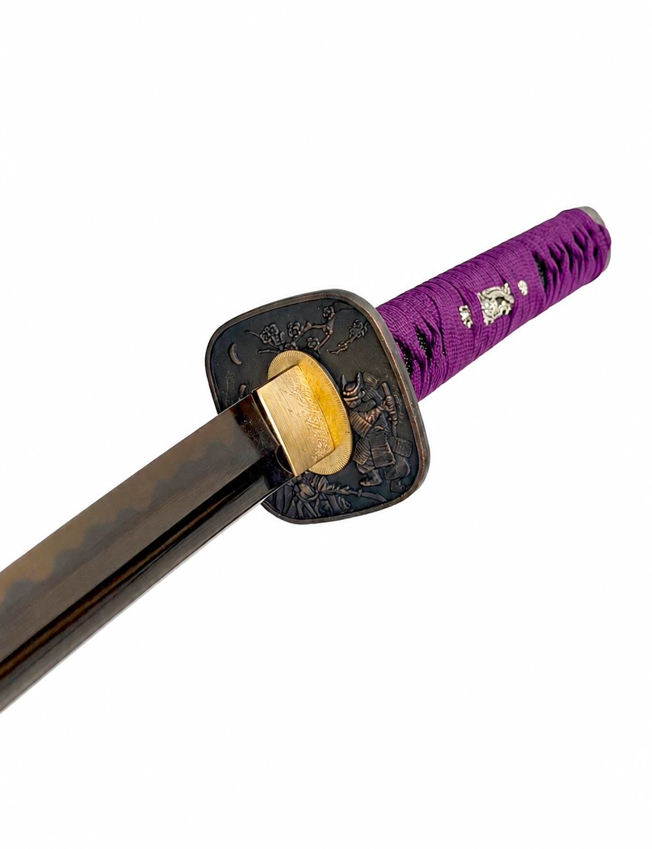 Katana Japonais Lame Noire - Image 2
