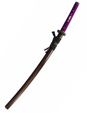 atana lame noir et tressage violet murasame