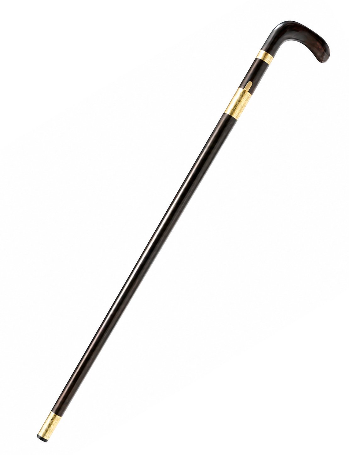 Canne épée damas en Bois Ebony | Lame en acier plié - Image 2