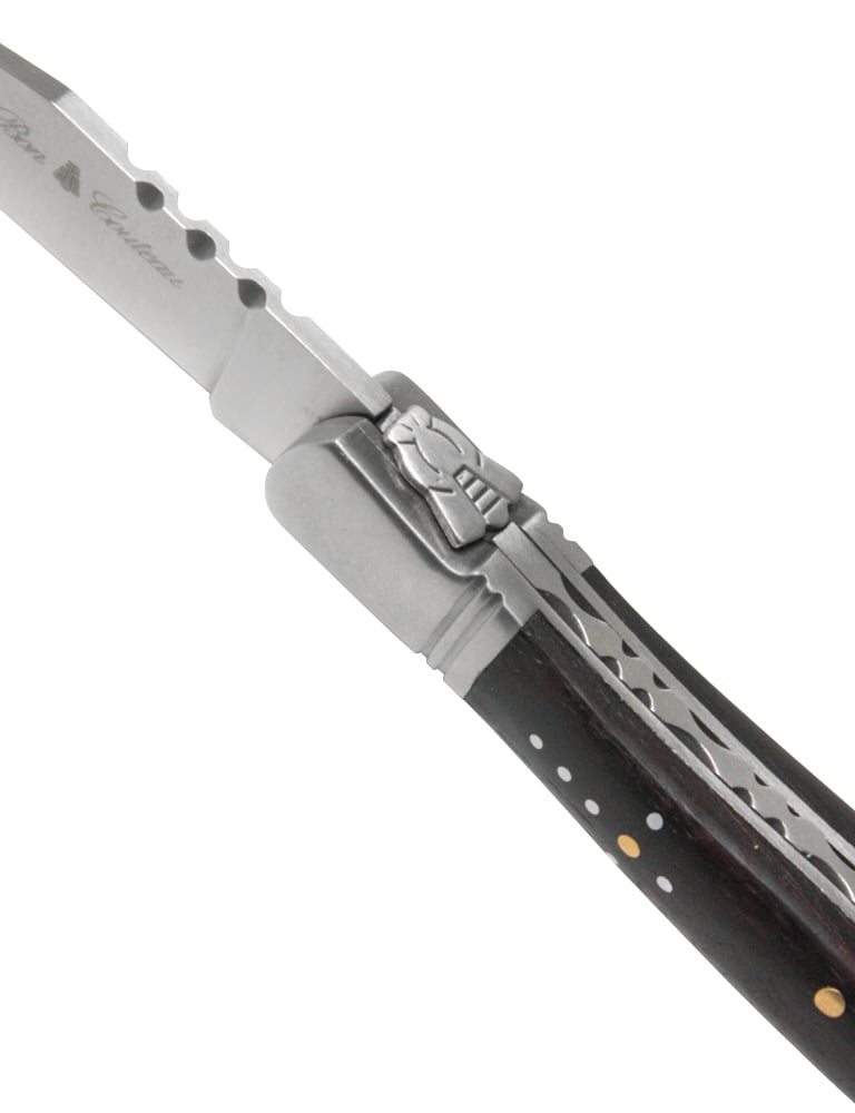 Couteau de poche style Laguiole – Ébène et lame acier 440 - Image 1