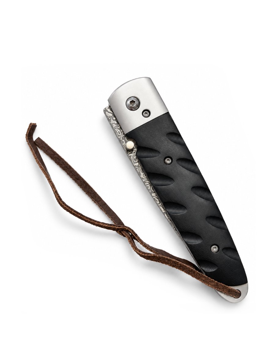 Couteau pliant Damas – Manche en bois de santal - Image 1