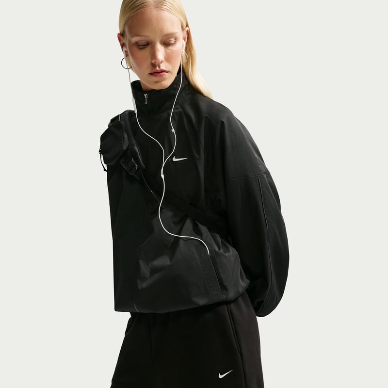 Nike Studio Fleece Medium Weight Oversized High-Rise Shorts "Total Black & Sail" | Dame | | 03 | SPORTSHOWROOM