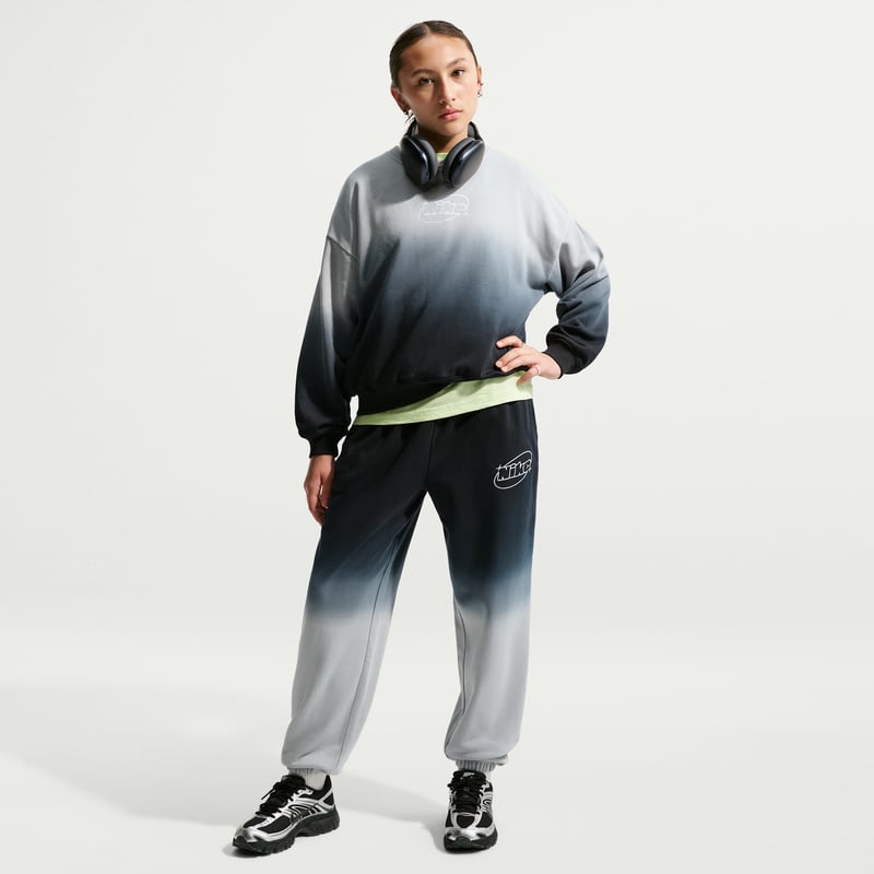 Nike Studio Fleece Loose Bukse "Light Smoke Grey & Black" | Barn | | 00 | SPORTSHOWROOM