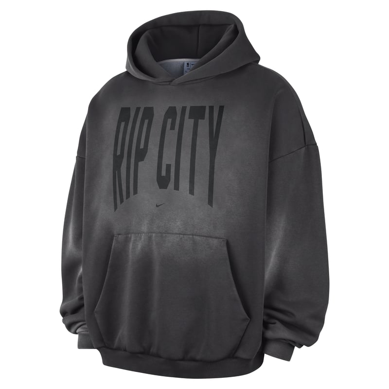 Nike Portland Trail Blazers Standard Issue Therma-FIT Fleece Pullover Hoodie "Dark Charcoal & White" | Men | SportStyle | 01 | SPORTSHOWROOM