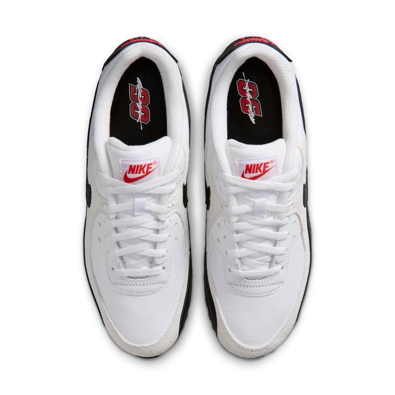 Nike Air Max 90 ‘Perforated Leather’ sneakers "White & Black" | Män | Sportstyle | 04 | SPORTSHOWROOM