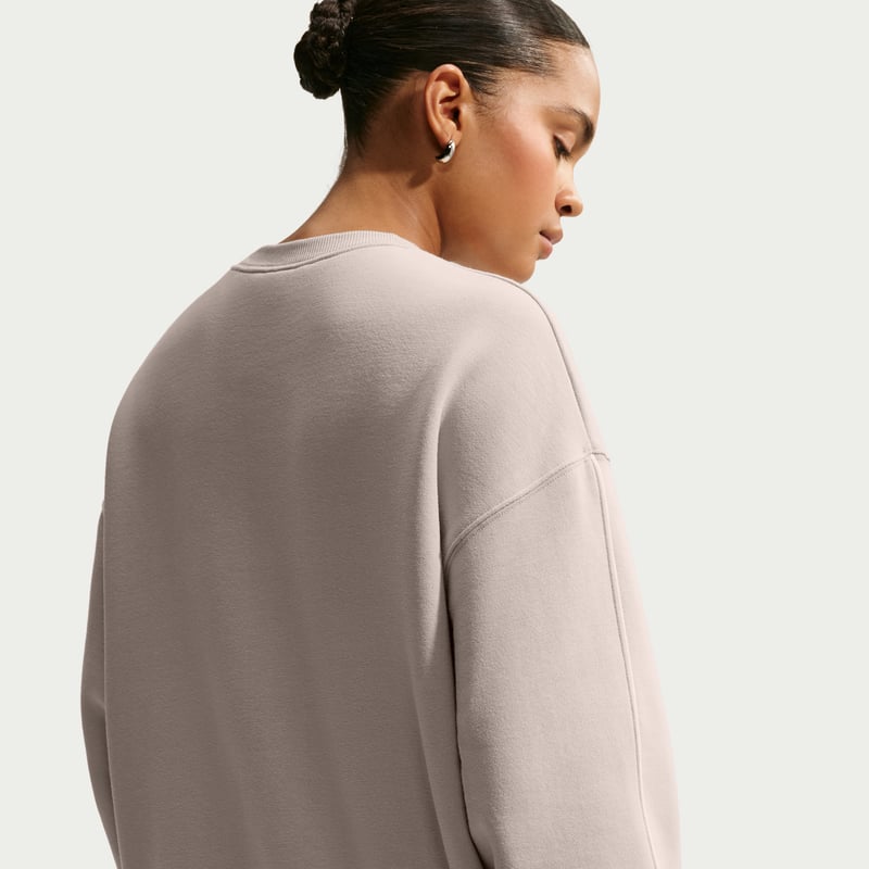 Nike Studio Fleece Medium Weight Oversized Crew Genser "Cream II" | Dame | | 01 | SPORTSHOWROOM