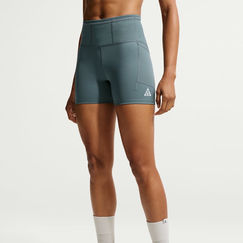 Nike ACG Dri-FIT High-Waisted 4" Shorts "Mineral Slate & Black Spruce" | Women | Outdoor | 02 | SPORTSHOWROOM