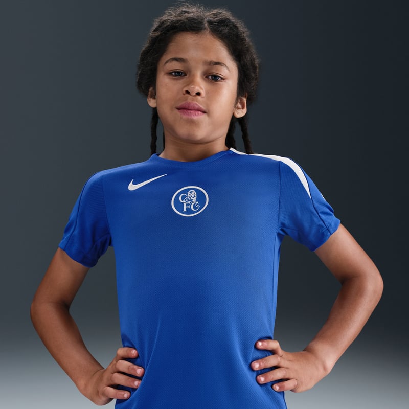 Nike Chelsea F.C. Strike Third Dri-FIT Total 90 Shirt "Game Royal & Field Silver" | Kids | Football | 01 | SPORTSHOWROOM