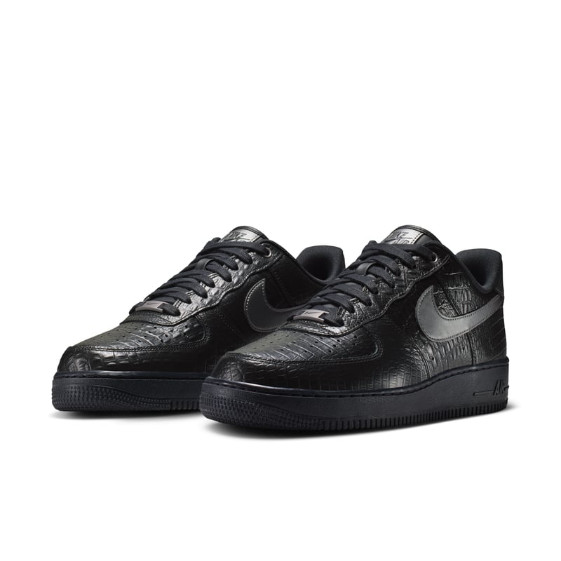 Nike Air Force 1 '07 ‘Crocodile’ Sneaker "Black & Metallic Dark Grey" | Herren | Sportstyle | 05 | SPORTSHOWROOM