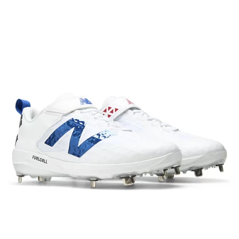 Baseballové kopačky New Balance FuelCell 4040v8 "White & Team Royal" | Muži | Baseball | 02 | SPORTSHOWROOM
