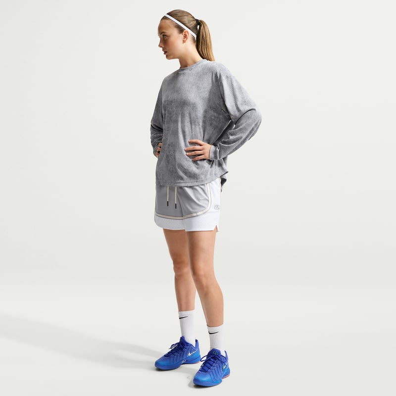 Short Nike Caitlin Standard Issue Dri-FIT Game Curve "Wolf Grey & White" | Femme | Basketball | 01 | SPORTSHOWROOM