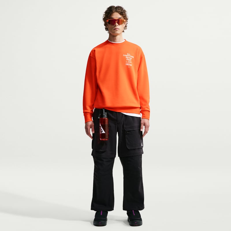 Nike ACG 'Tuff Fleece' Dri-FIT Crew-Neck Sweater "Safety Orange" | Men | | 04 | SPORTSHOWROOM