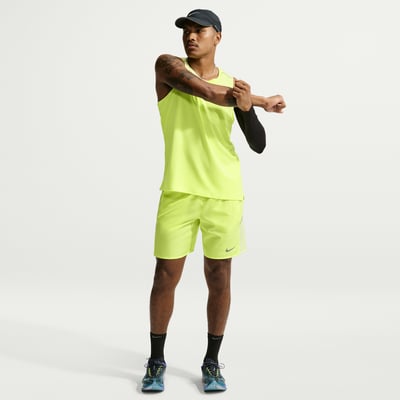 Pantalones cortos Nike Miler Dri-FIT Brief-Lined "Light Lemon Twist & Barely Volt" | Hombre | Correr | 01 | SPORTSHOWROOM
