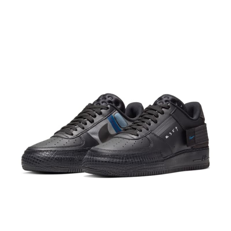 Nike air force 1 type black royal best sale