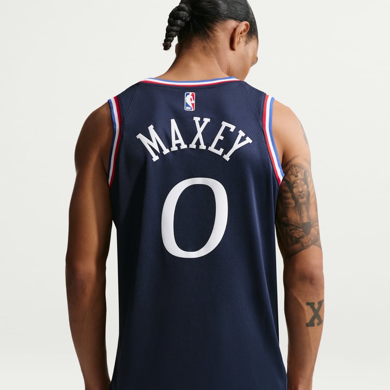 Nike Philadelphia 76ers City Edition NBA Swingman Tyrese Maxey HM5992-421 05