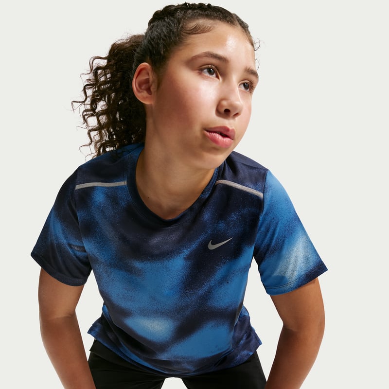 Maillot Nike Miler Dri-FIT "Football Blue & Midnight Navy" | Enfant | Course à pied | 03 | SPORTSHOWROOM