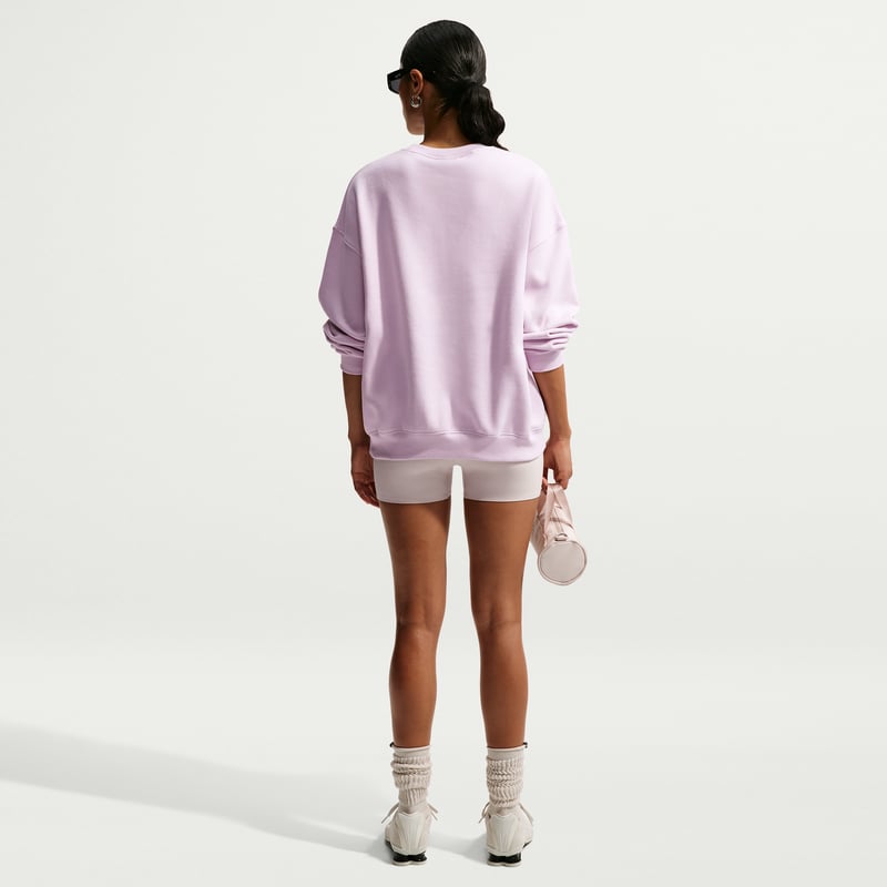 Nike Studio Fleece Medium Weight Oversized Crew Genser "Bleached Lilac & Sail" | Dame | Skating | 04 | SPORTSHOWROOM