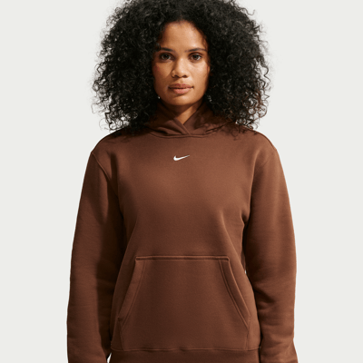 Nike Studio Fleece Medium Weight Pullover Hettegenser "Cacao Wow & Sail" | Dame | | 00 | SPORTSHOWROOM