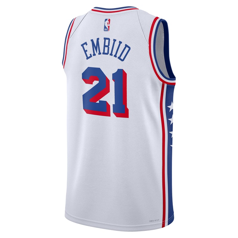 Nike Philadelphia 76ers 2023/24 Association Edition Dri-FIT NBA Swingman Joel Embiid DX8472-101 02