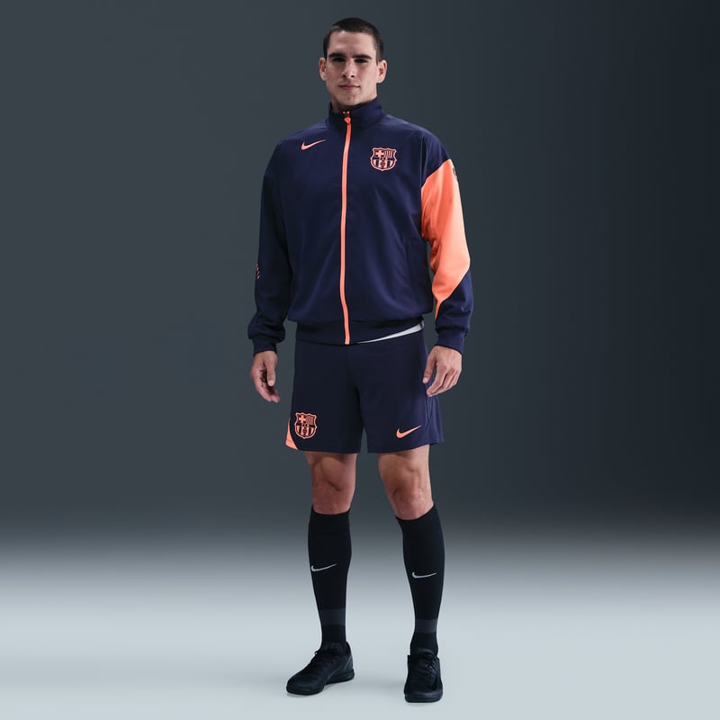 Nike FC Barcelona Strike Third Dri-FIT Total 90 Anthem Jacket "Midnight Navy & Bright Mango" | Men | SportStyle | 04 | SPORTSHOWROOM