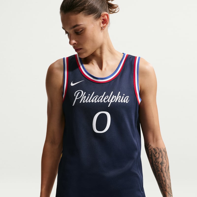 Nike Philadelphia 76ers City Edition NBA Swingman Tyrese Maxey HM5992-421 02