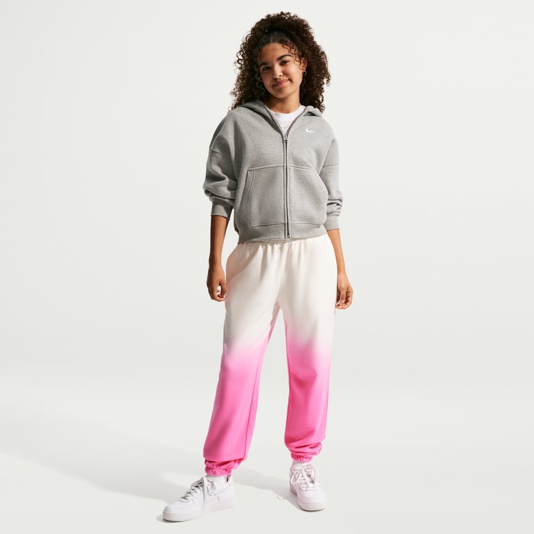 Nike Studio Fleece Loose Bukse "Sail & Playful Pink" | Barn | | 00 | SPORTSHOWROOM