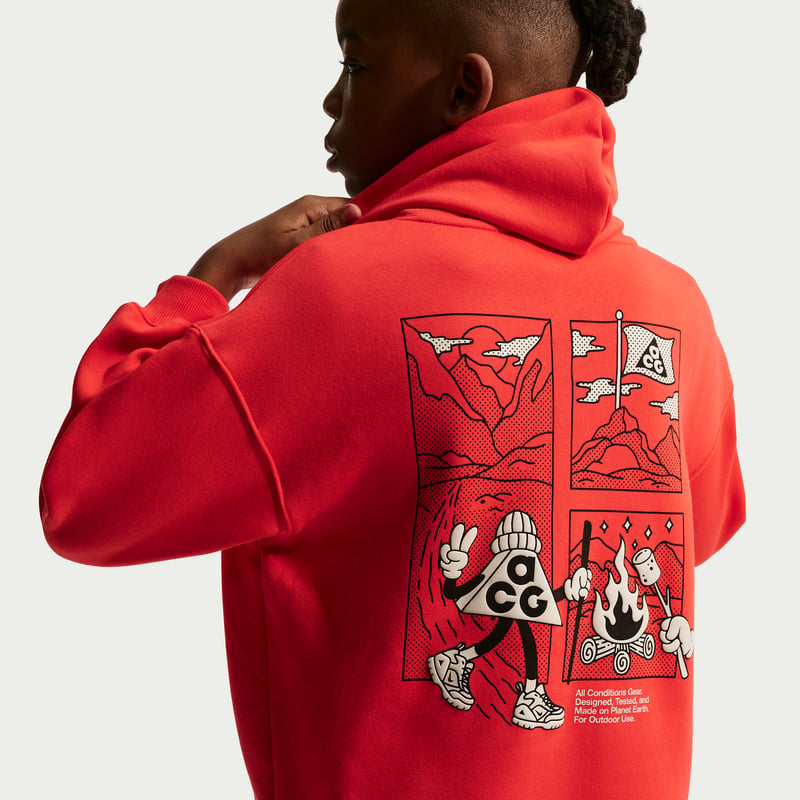 Nike ACG Chippie Fleece Hettegenser "Light Crimson" | Barn | | 01 | SPORTSHOWROOM