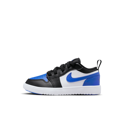 black and blue low jordans