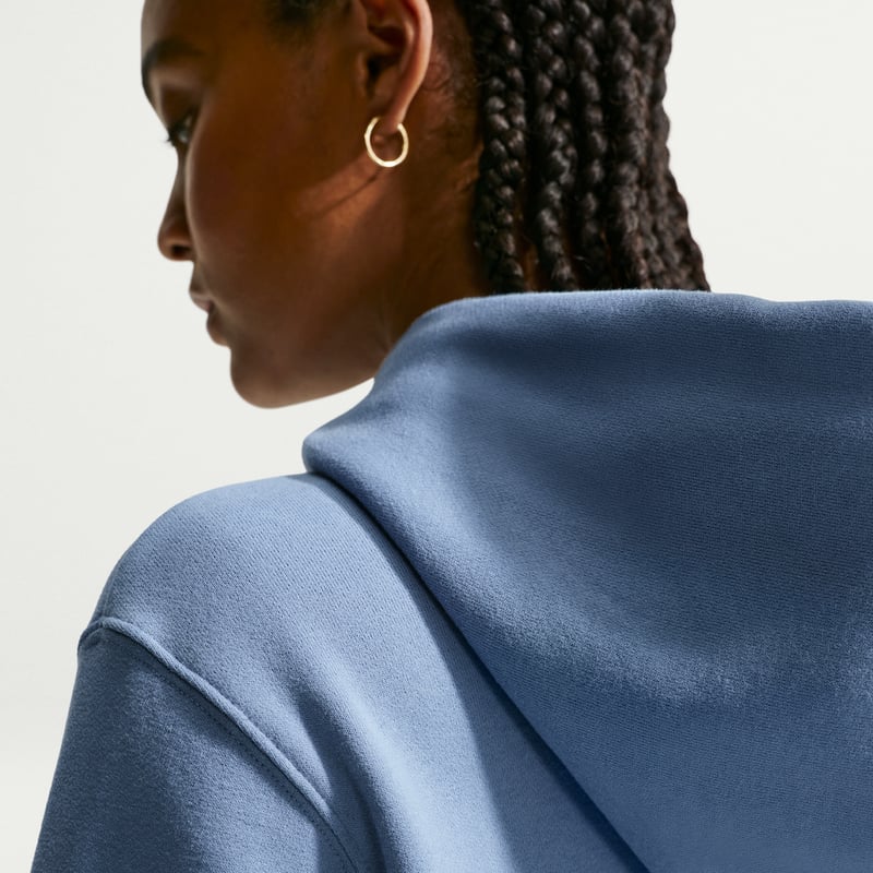 Nike Studio Fleece Medium Weight Full-Zip Hettegenser "Work Blue & Sail" | Dame | | 01 | SPORTSHOWROOM
