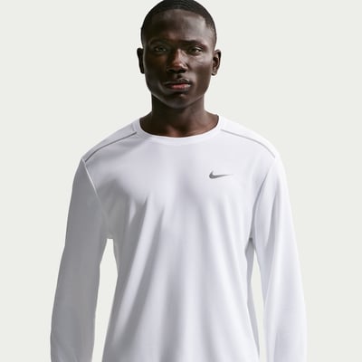 Nike Miler Dri-FIT Long-Sleeve Skjorte "White" | Herre | Løping | 01 | SPORTSHOWROOM